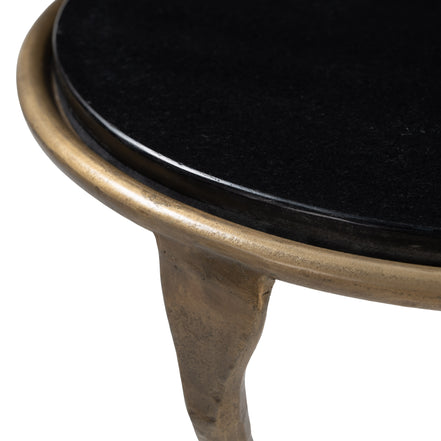 Tempus Accent Table Black & Brass