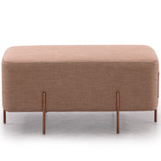 Adler Modern Brown Fabric Ottoman