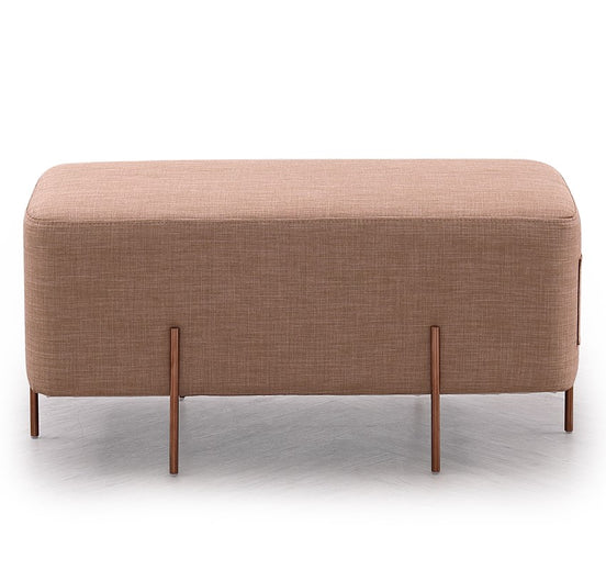 Adler Modern Brown Fabric Ottoman