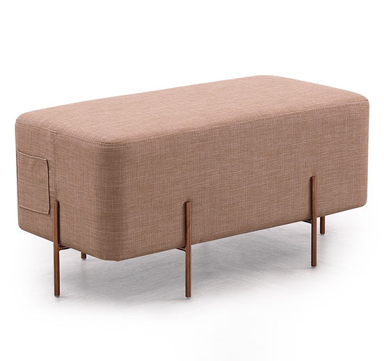 Adler Modern Brown Fabric Ottoman - image 2