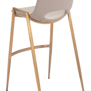 Desi Barstool (Set of 2) Beige & Gold