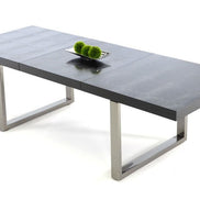 Skyline Modern Black Crocodile Lacquer Extendable Dining Table - image 3