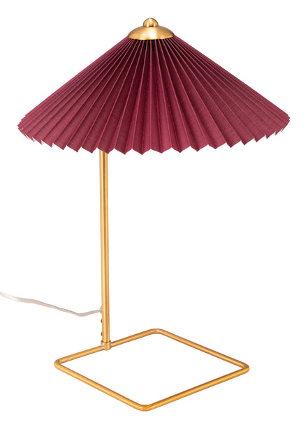 Charo Table Lamp Red & Gold