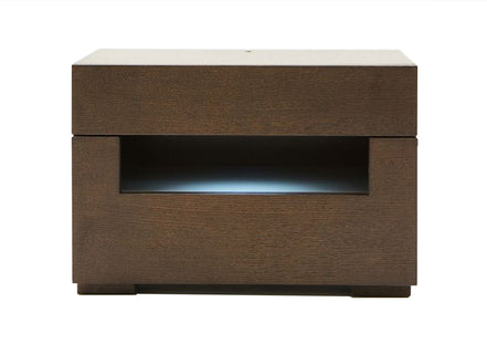 Ceres Modern Brown Oak and Grey Nightstand - image 2