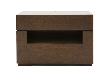 Ceres Modern Brown Oak and Grey Nightstand - image 3