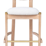 Rilou Barstool (Set of 2) White & Natural