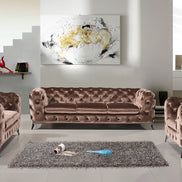 Delilah Modern Brown Fabric Chair - image 2