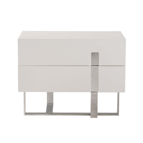 Voco Modern White Bedroom Nightstand - image 2