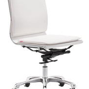 Lider Plus Armless Office Chair White