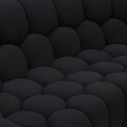 Yolonda - Modern Curved Black Fabric Sofa - image 4