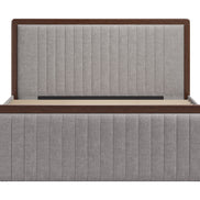 Somune King Bed Gray & Walnut