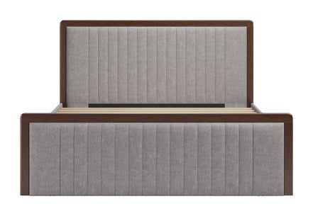 Somune King Bed Gray & Walnut