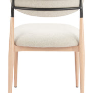 Equinox Armless Dining Chair (Set of 2) Oyster Gray & Natural