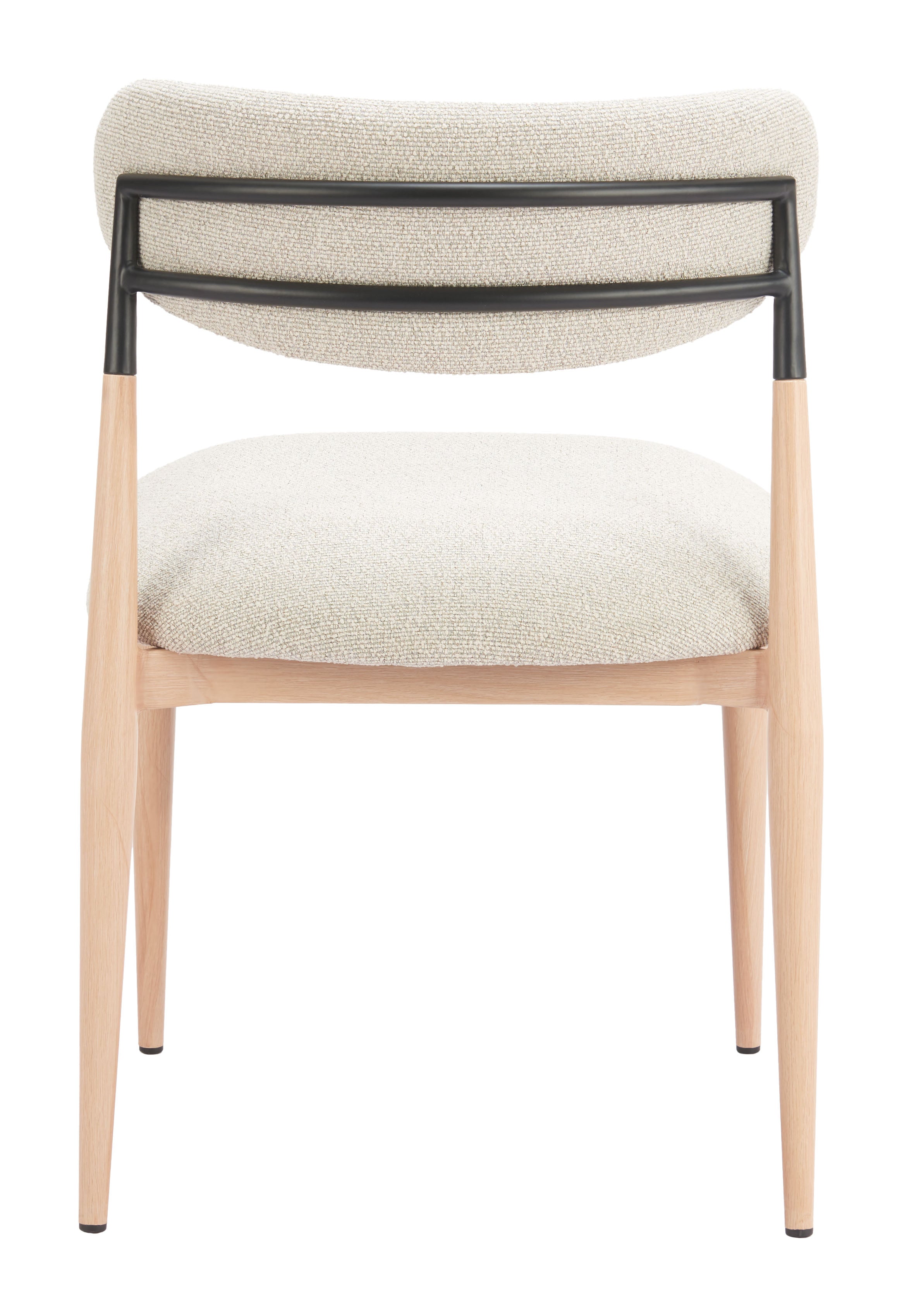 Equinox Armless Dining Chair (Set of 2) Oyster Gray & Natural