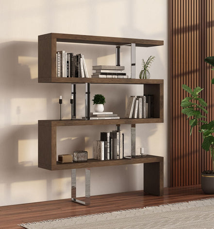 Maze Modern Walnut Bookcase - image 5