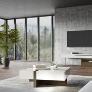 Makai Modern White & Walnut Square Coffee Table - image 3