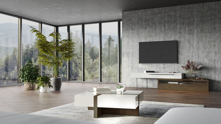 Makai Modern White & Walnut Square Coffee Table - image 3