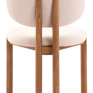 Rosetta Dining Chair (Set of 2) Beige & Walnut