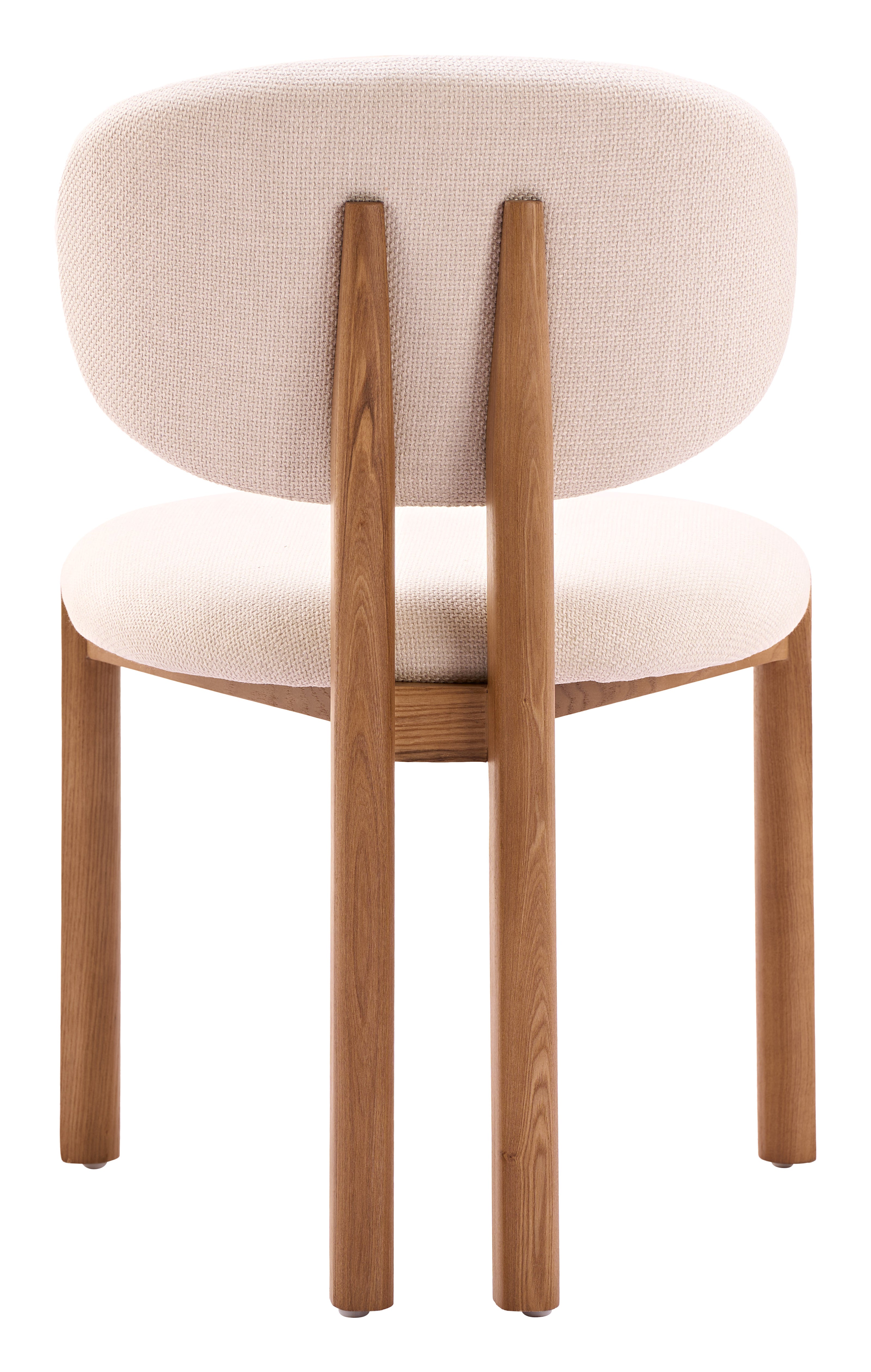 Rosetta Dining Chair (Set of 2) Beige & Walnut