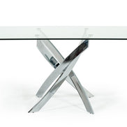 Pyrite Modern Rectangular Glass Dining Table - image 4