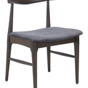 Tuzka Dining Chair (Set of 2) Gray & Espresso