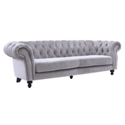 Alexandrina Grey Tufted Velvet Sofa - image 3