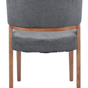Sunobu Dining Chair (Set of 2) Azure Gray & Walnut