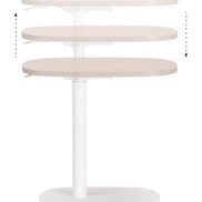 Buddy Adjustable Rotating Side Table Natural & White