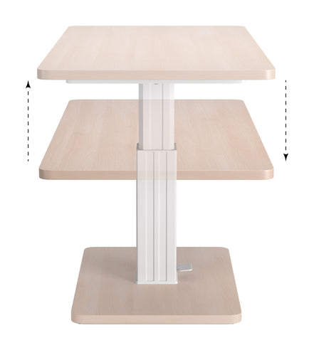 Brule Adjustable Dining Table Natural