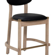 Rilou Counter Stool (Set of 2) Black & Natural