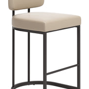 Velar Counter Stool (Set of 2) Beige & Gray