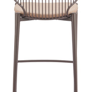 Silues Counter Stool (Set of 2) Taupe & Brown