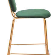 Odessa Counter Stool (Set of 2) Green & Gold
