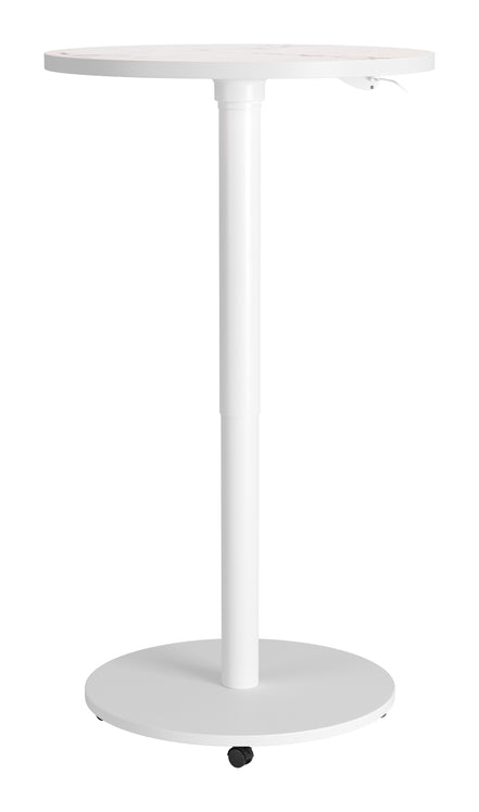 Mule Adjustable Bar Table White