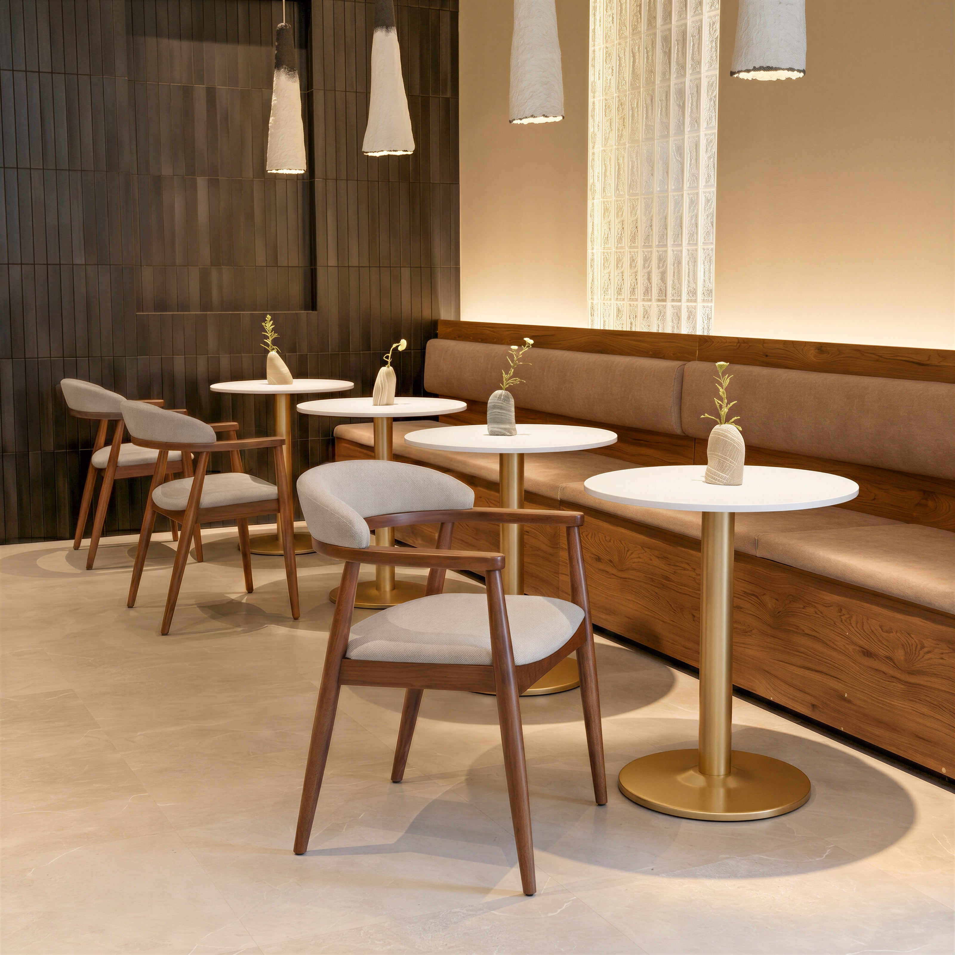 Alto Bistro Table White & Gold