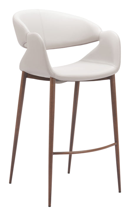 Limay Barstool Beige & Walnut