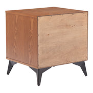 Zarif Nightstand Black & Walnut