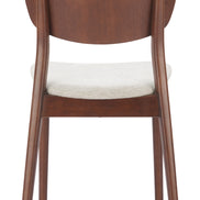 Kellua Dining Chair (Set of 2) Beige & Walnut