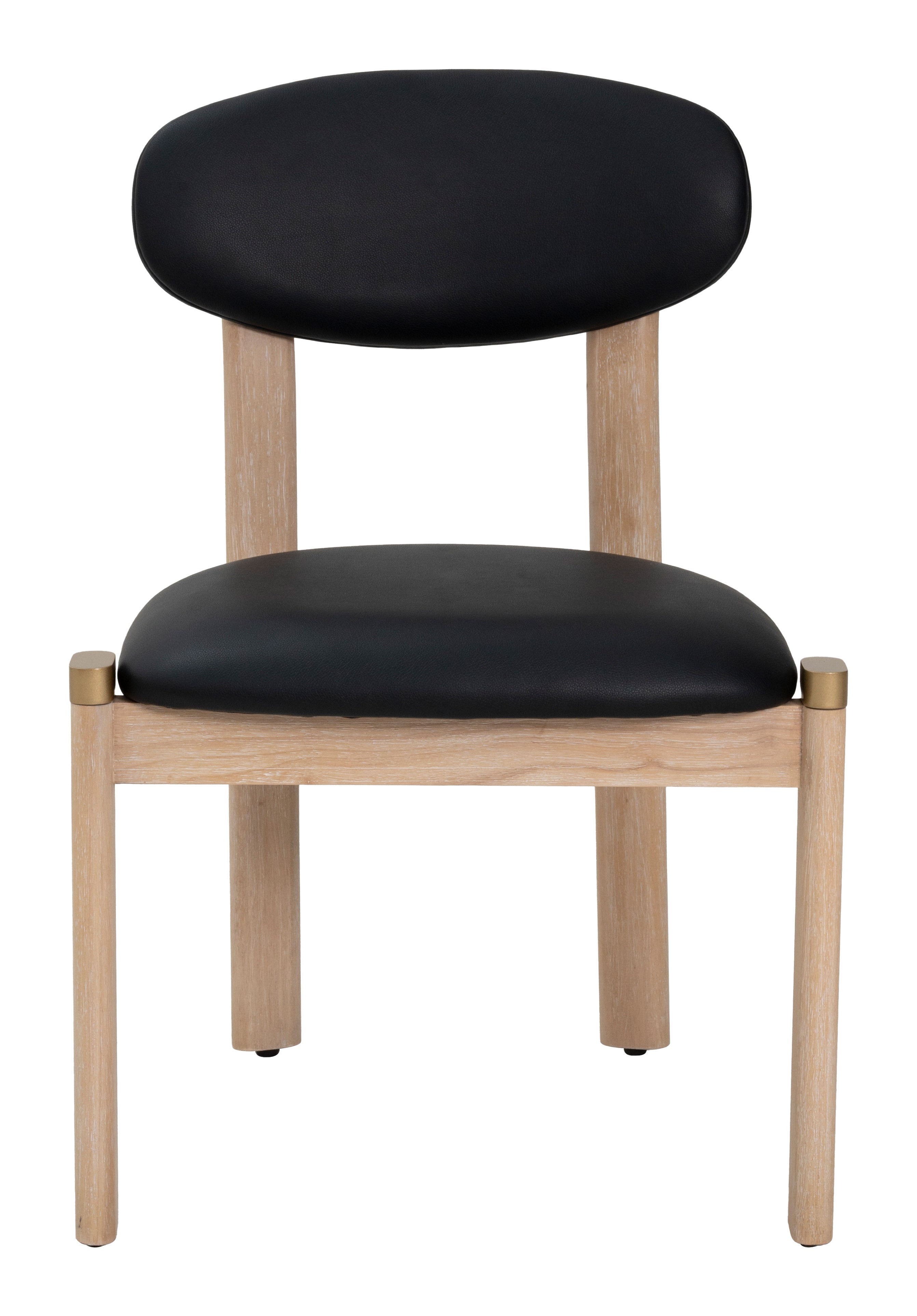 Rilou Dining Chair (Set of 2) Black & Natural