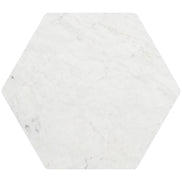 Bisel Side Table White & Walnut