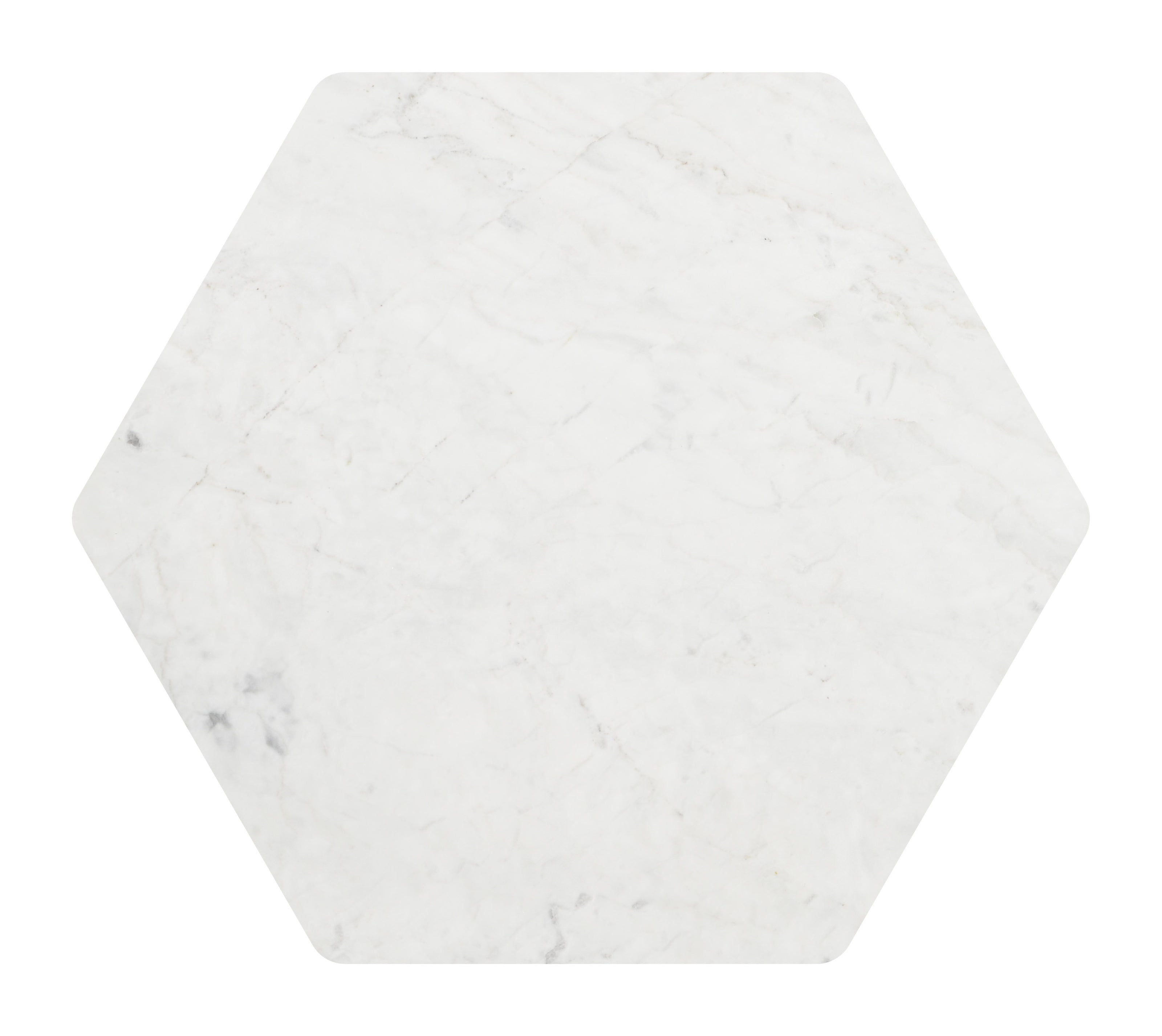 Bisel Side Table White & Walnut