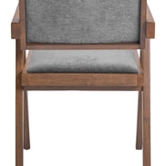 Delhi Dining Chair (Set of 2) Gray & Walnut