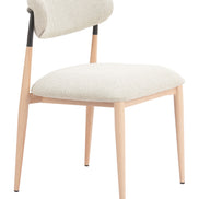 Equinox Armless Dining Chair (Set of 2) Oyster Gray & Natural