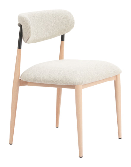 Equinox Armless Dining Chair (Set of 2) Oyster Gray & Natural