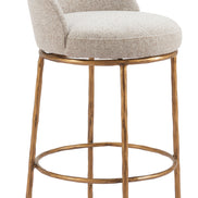 Nordhavn Swivel Barstool Beige & Gold