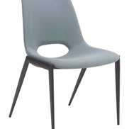 Desi Armless Dining Chair (Set of 2) Azure Gray