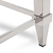 Agar Modern Glass & Stainless Steel Console Table - image 2