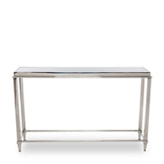 Agar Modern Glass & Stainless Steel Console Table - image 3