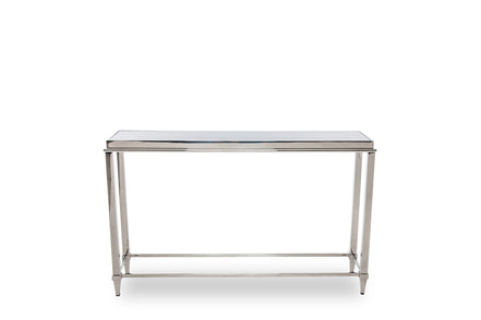 Agar Modern Glass & Stainless Steel Console Table - image 3