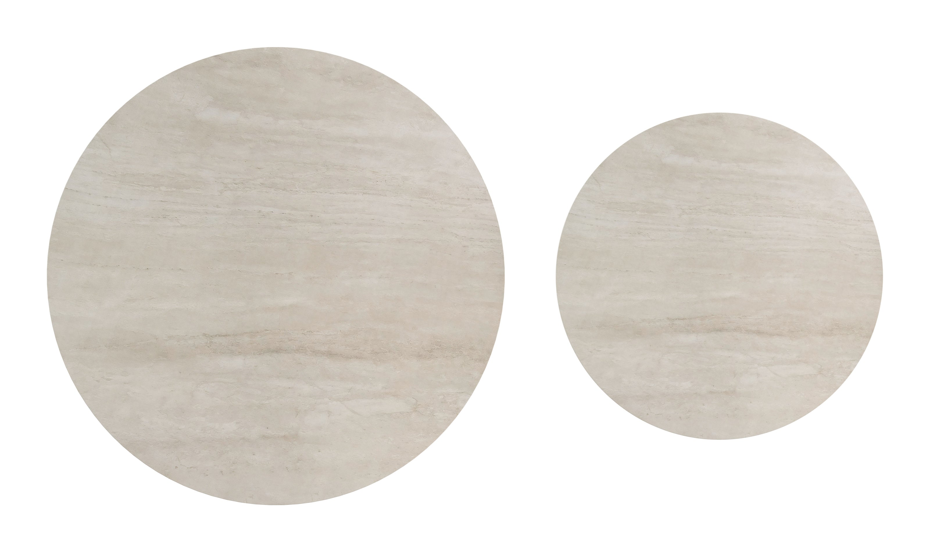 Camella Coffee Table Set (2-Piece) Light Beige & Black